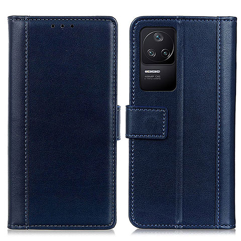 Coque Portefeuille Livre Cuir Etui Clapet N02P pour Xiaomi Poco F4 5G Bleu