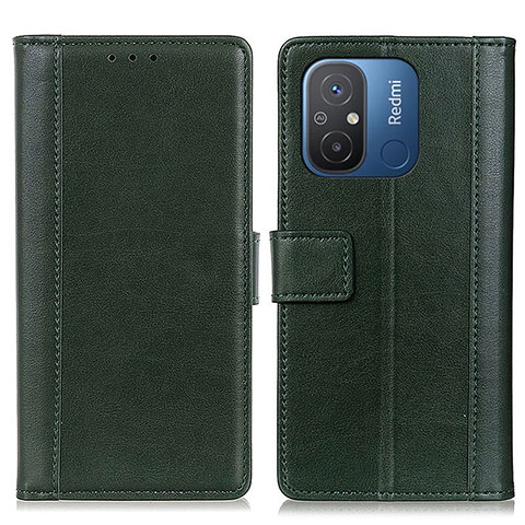 Coque Portefeuille Livre Cuir Etui Clapet N02P pour Xiaomi Redmi 11A 4G Vert