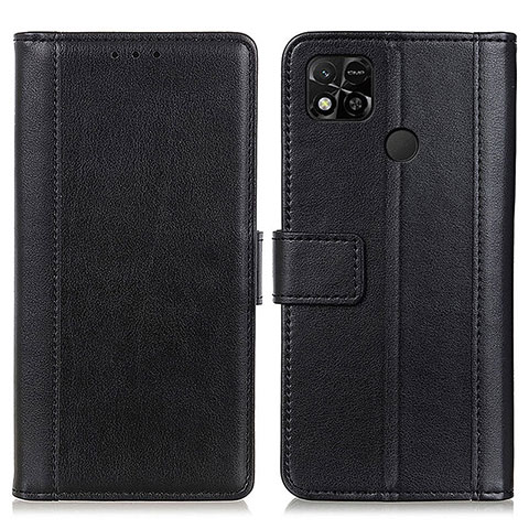 Coque Portefeuille Livre Cuir Etui Clapet N02P pour Xiaomi Redmi 9C Noir