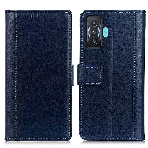 Coque Portefeuille Livre Cuir Etui Clapet N02P pour Xiaomi Redmi K50 Gaming 5G Bleu