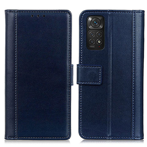 Coque Portefeuille Livre Cuir Etui Clapet N02P pour Xiaomi Redmi Note 11 4G (2022) Bleu