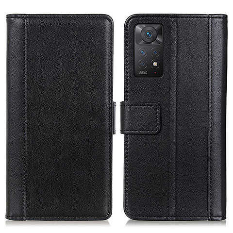 Coque Portefeuille Livre Cuir Etui Clapet N02P pour Xiaomi Redmi Note 11 Pro 4G Noir