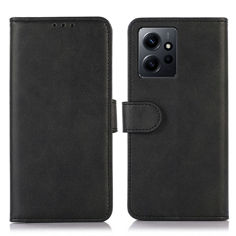 Coque Portefeuille Livre Cuir Etui Clapet N02P pour Xiaomi Redmi Note 12 4G Noir