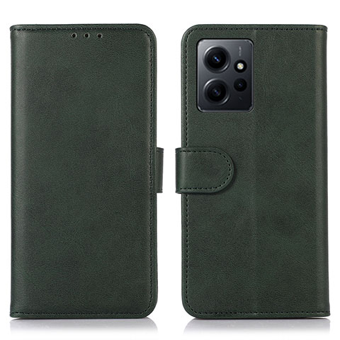 Coque Portefeuille Livre Cuir Etui Clapet N02P pour Xiaomi Redmi Note 12 4G Vert