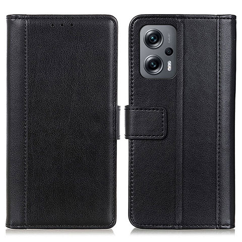 Coque Portefeuille Livre Cuir Etui Clapet N02P pour Xiaomi Redmi Note 12 Turbo 5G Noir