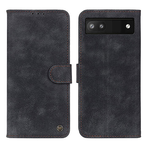 Coque Portefeuille Livre Cuir Etui Clapet N03P pour Google Pixel 7a 5G Noir