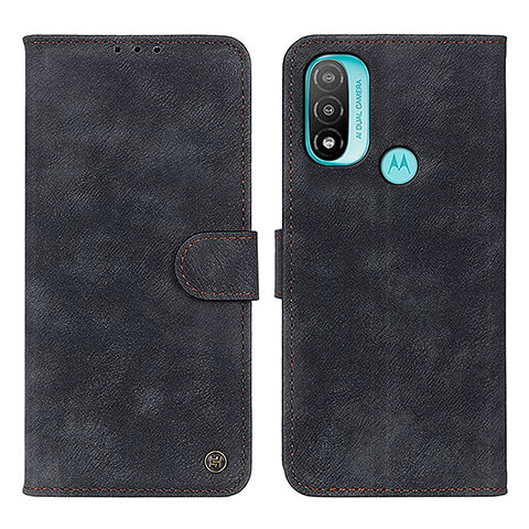 Coque Portefeuille Livre Cuir Etui Clapet N03P pour Motorola Moto E30 Noir