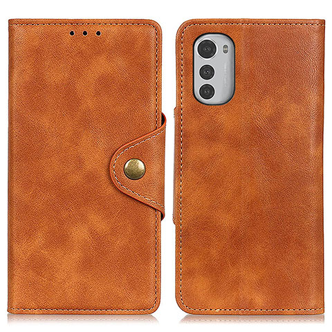 Coque Portefeuille Livre Cuir Etui Clapet N03P pour Motorola Moto E32 Marron