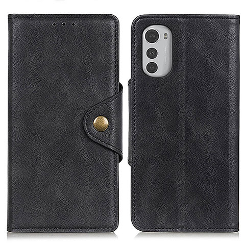 Coque Portefeuille Livre Cuir Etui Clapet N03P pour Motorola Moto E32 Noir