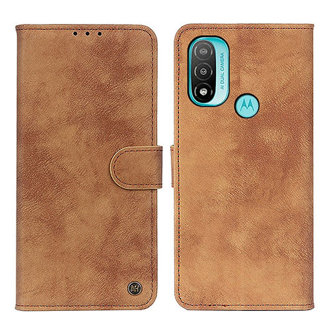 Coque Portefeuille Livre Cuir Etui Clapet N03P pour Motorola Moto E40 Marron