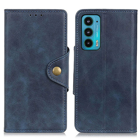 Coque Portefeuille Livre Cuir Etui Clapet N03P pour Motorola Moto Edge 20 5G Bleu