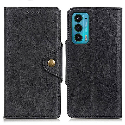 Coque Portefeuille Livre Cuir Etui Clapet N03P pour Motorola Moto Edge 20 5G Noir