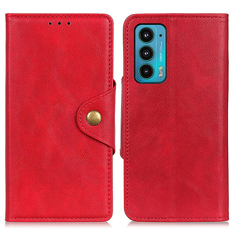 Coque Portefeuille Livre Cuir Etui Clapet N03P pour Motorola Moto Edge 20 5G Rouge