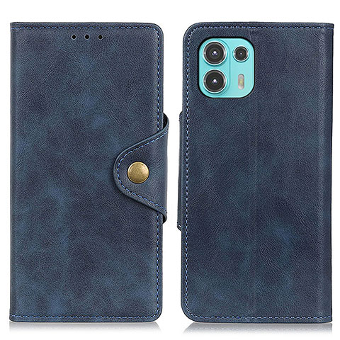 Coque Portefeuille Livre Cuir Etui Clapet N03P pour Motorola Moto Edge 20 Lite 5G Bleu