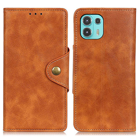 Coque Portefeuille Livre Cuir Etui Clapet N03P pour Motorola Moto Edge 20 Lite 5G Marron