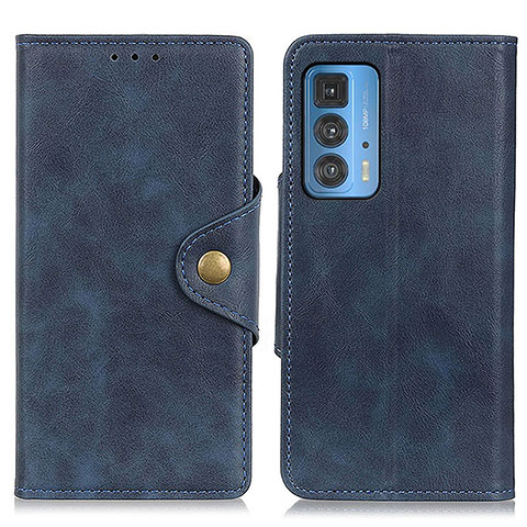 Coque Portefeuille Livre Cuir Etui Clapet N03P pour Motorola Moto Edge 20 Pro 5G Bleu