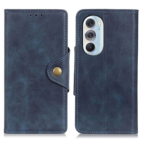 Coque Portefeuille Livre Cuir Etui Clapet N03P pour Motorola Moto Edge 30 Pro 5G Bleu