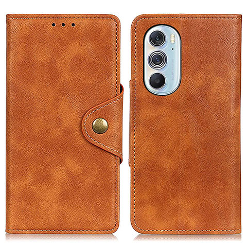 Coque Portefeuille Livre Cuir Etui Clapet N03P pour Motorola Moto Edge Plus (2022) 5G Marron