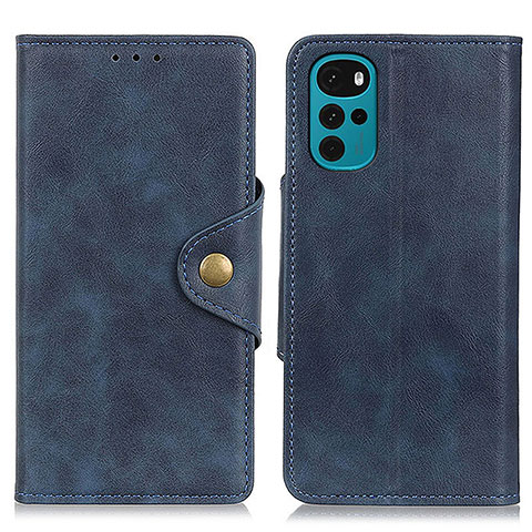 Coque Portefeuille Livre Cuir Etui Clapet N03P pour Motorola Moto G22 Bleu