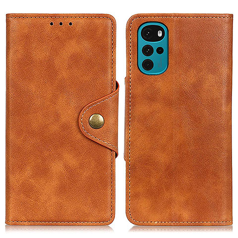 Coque Portefeuille Livre Cuir Etui Clapet N03P pour Motorola Moto G22 Marron