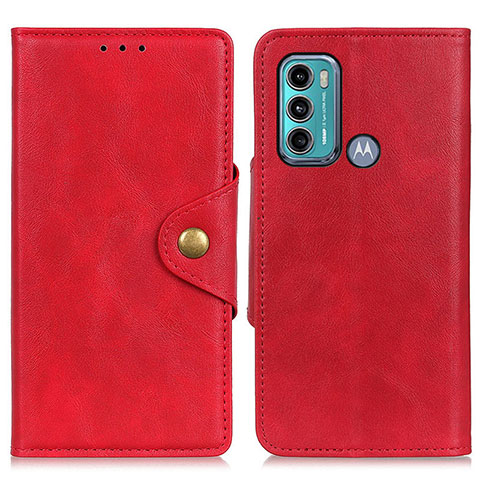 Coque Portefeuille Livre Cuir Etui Clapet N03P pour Motorola Moto G40 Fusion Rouge