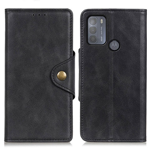 Coque Portefeuille Livre Cuir Etui Clapet N03P pour Motorola Moto G50 Noir