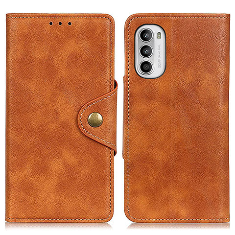 Coque Portefeuille Livre Cuir Etui Clapet N03P pour Motorola MOTO G52 Marron