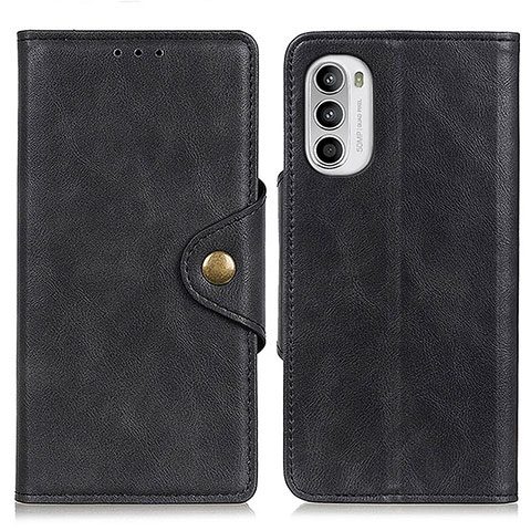 Coque Portefeuille Livre Cuir Etui Clapet N03P pour Motorola MOTO G52 Noir