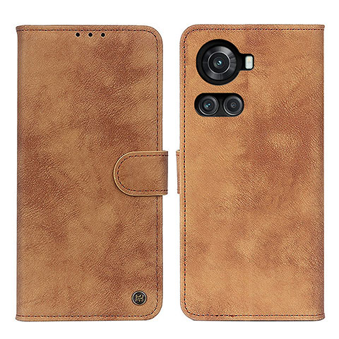 Coque Portefeuille Livre Cuir Etui Clapet N03P pour OnePlus 10R 5G Marron