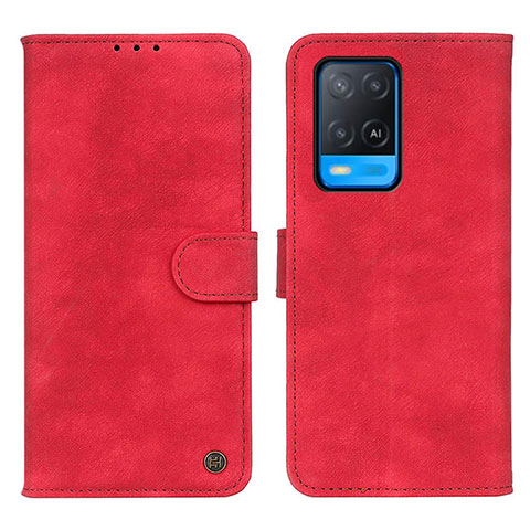 Coque Portefeuille Livre Cuir Etui Clapet N03P pour Oppo A54 4G Rouge