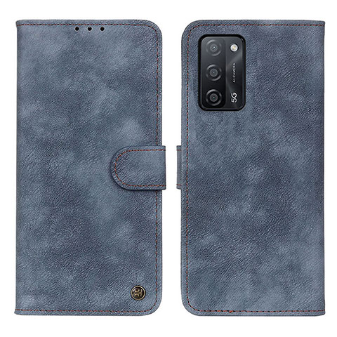 Coque Portefeuille Livre Cuir Etui Clapet N03P pour Oppo A55 5G Bleu