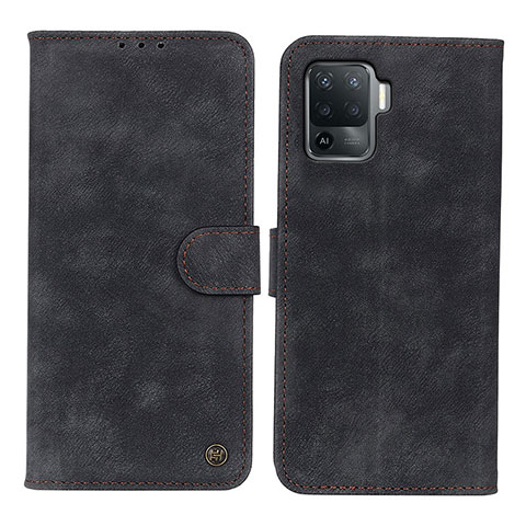 Coque Portefeuille Livre Cuir Etui Clapet N03P pour Oppo A94 4G Noir