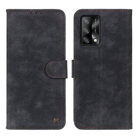 Coque Portefeuille Livre Cuir Etui Clapet N03P pour Oppo A95 4G Noir