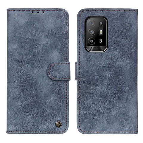 Coque Portefeuille Livre Cuir Etui Clapet N03P pour Oppo A95 5G Bleu