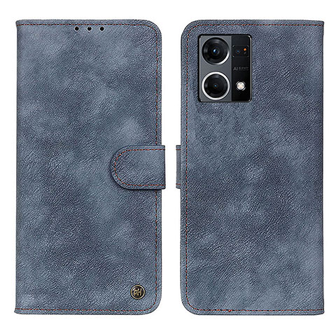 Coque Portefeuille Livre Cuir Etui Clapet N03P pour Oppo F21 Pro 4G Bleu