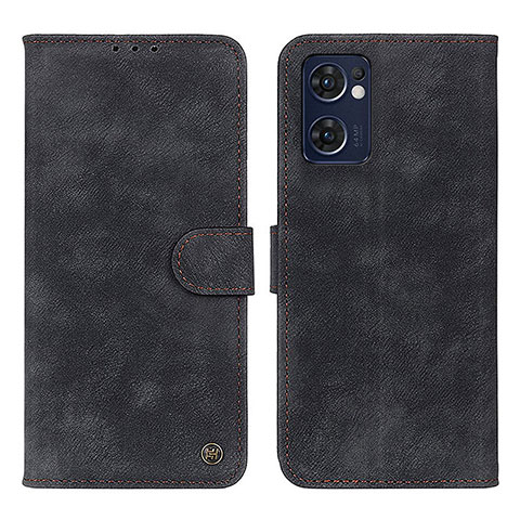 Coque Portefeuille Livre Cuir Etui Clapet N03P pour Oppo Reno7 5G Noir