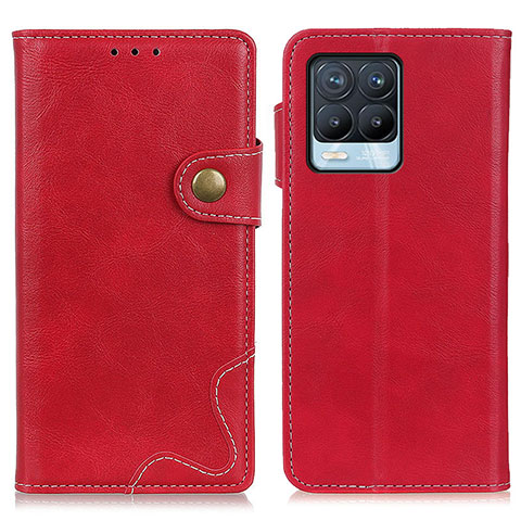 Coque Portefeuille Livre Cuir Etui Clapet N03P pour Realme 8 4G Rouge