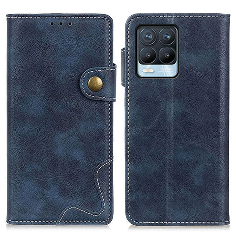 Coque Portefeuille Livre Cuir Etui Clapet N03P pour Realme 8 Pro Bleu