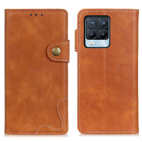 Coque Portefeuille Livre Cuir Etui Clapet N03P pour Realme 8 Pro Marron