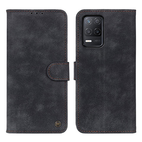 Coque Portefeuille Livre Cuir Etui Clapet N03P pour Realme 9 5G India Noir