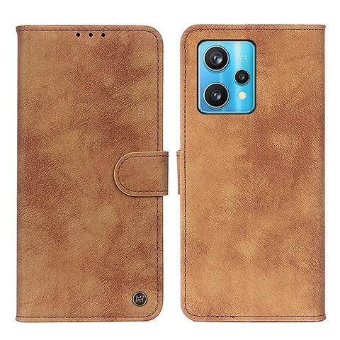 Coque Portefeuille Livre Cuir Etui Clapet N03P pour Realme 9 Pro+ Plus 5G Marron