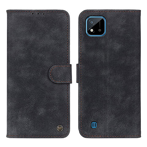 Coque Portefeuille Livre Cuir Etui Clapet N03P pour Realme C11 (2021) Noir