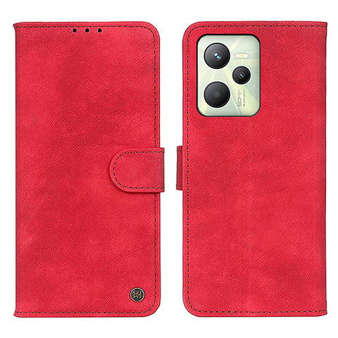 Coque Portefeuille Livre Cuir Etui Clapet N03P pour Realme C35 Rouge