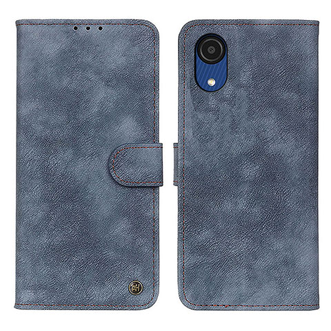 Coque Portefeuille Livre Cuir Etui Clapet N03P pour Samsung Galaxy A03 Core Bleu