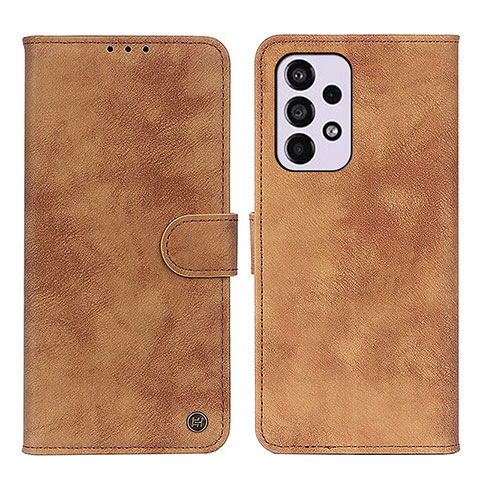 Coque Portefeuille Livre Cuir Etui Clapet N03P pour Samsung Galaxy A33 5G Marron