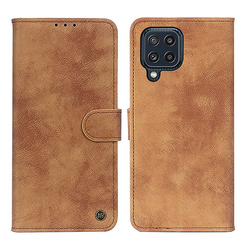 Coque Portefeuille Livre Cuir Etui Clapet N03P pour Samsung Galaxy M32 4G Marron