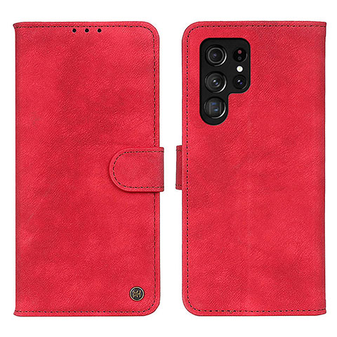 Coque Portefeuille Livre Cuir Etui Clapet N03P pour Samsung Galaxy S21 Ultra 5G Rouge