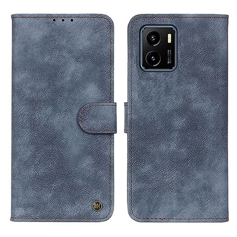 Coque Portefeuille Livre Cuir Etui Clapet N03P pour Vivo iQOO U5x Bleu