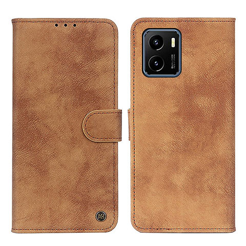 Coque Portefeuille Livre Cuir Etui Clapet N03P pour Vivo Y01 Marron