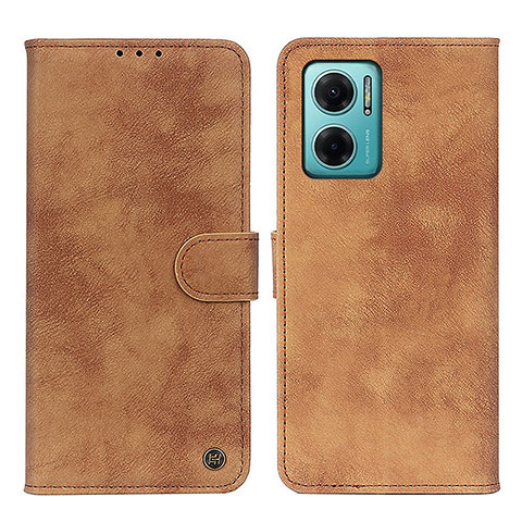 Coque Portefeuille Livre Cuir Etui Clapet N03P pour Xiaomi Redmi 10 5G Marron